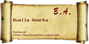 Buella Avarka névjegykártya